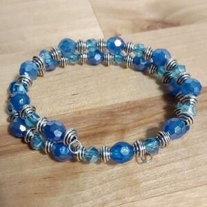Ocean Waves Memory Wire Bracelet